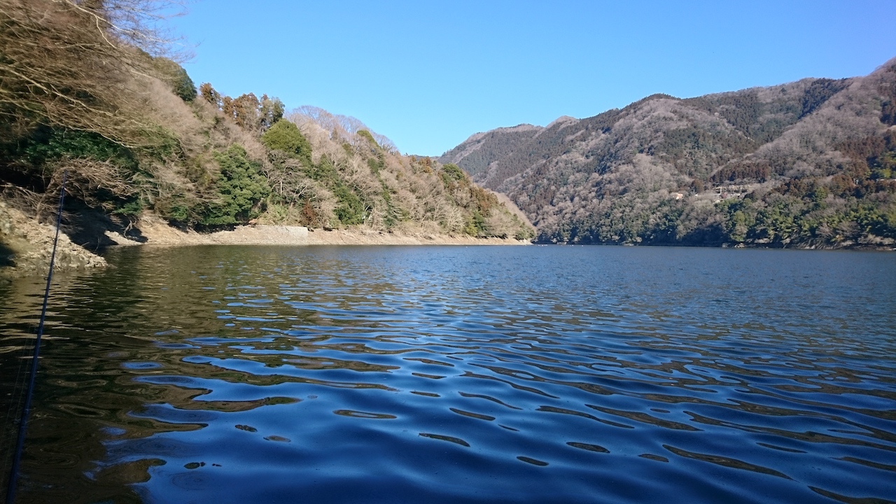 津久井湖へバスフィッシング（2017年3月上旬）